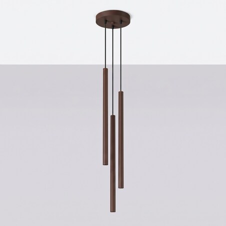 Lampa wisząca PASTELO 3P brązowa