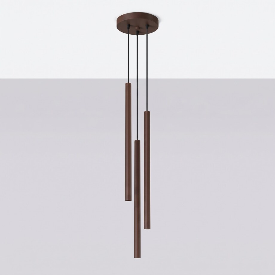 Lampa wisząca PASTELO 3P brązowa