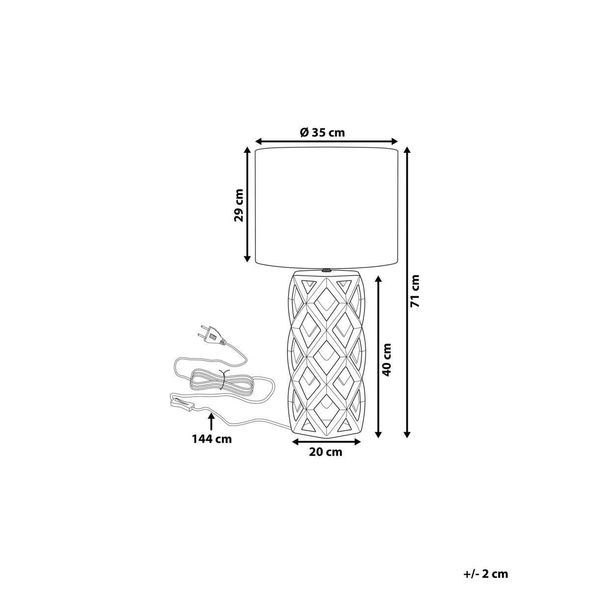 Lampka nocna ceramiczna złota SELJA