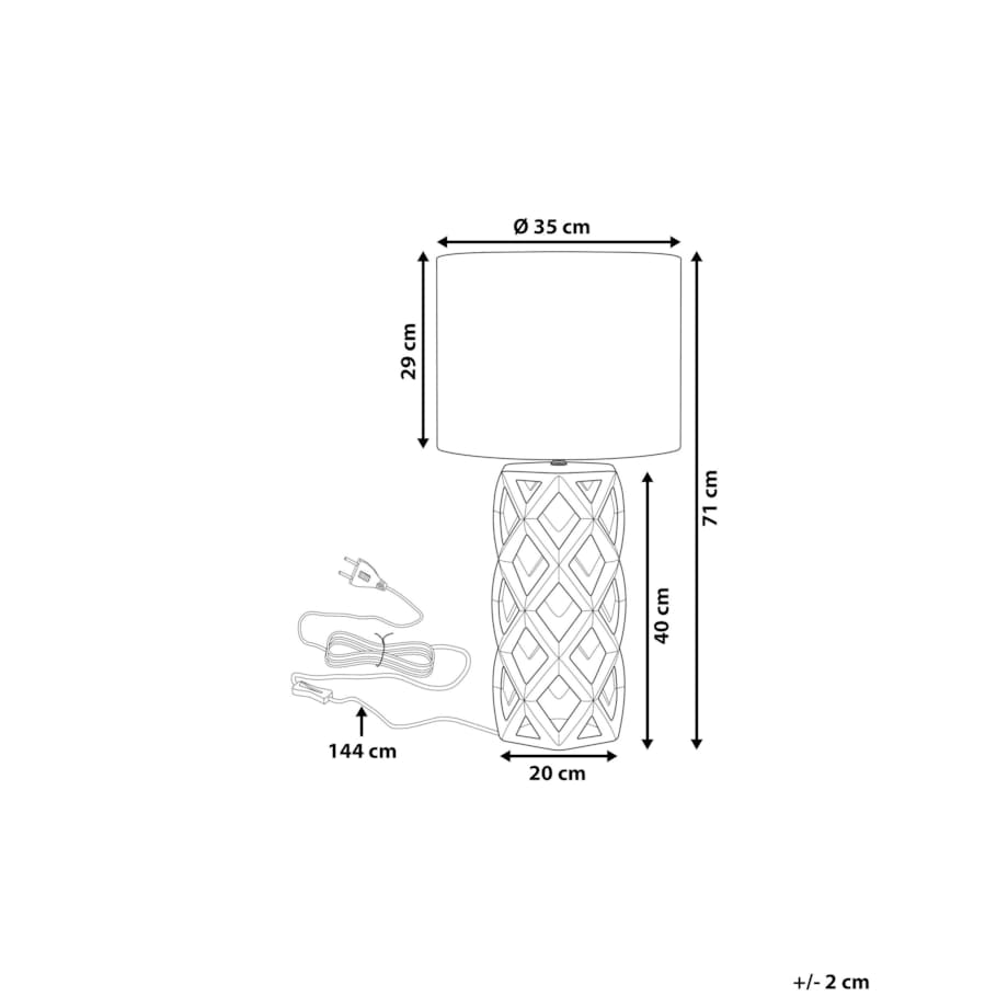 Lampka nocna ceramiczna złota SELJA