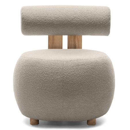 Fotel tapicerowany HANNI - IV brązowoszary 70x63x71 cm