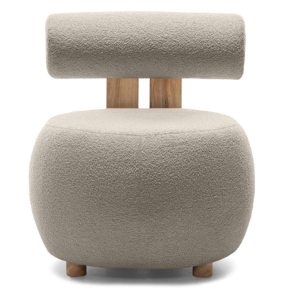 Fotel tapicerowany HANNI - IV brązowoszary 70x63x71 cm