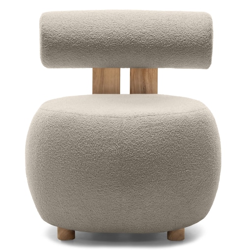 Fotel tapicerowany HANNI - IV brązowoszary 70x63x71 cm