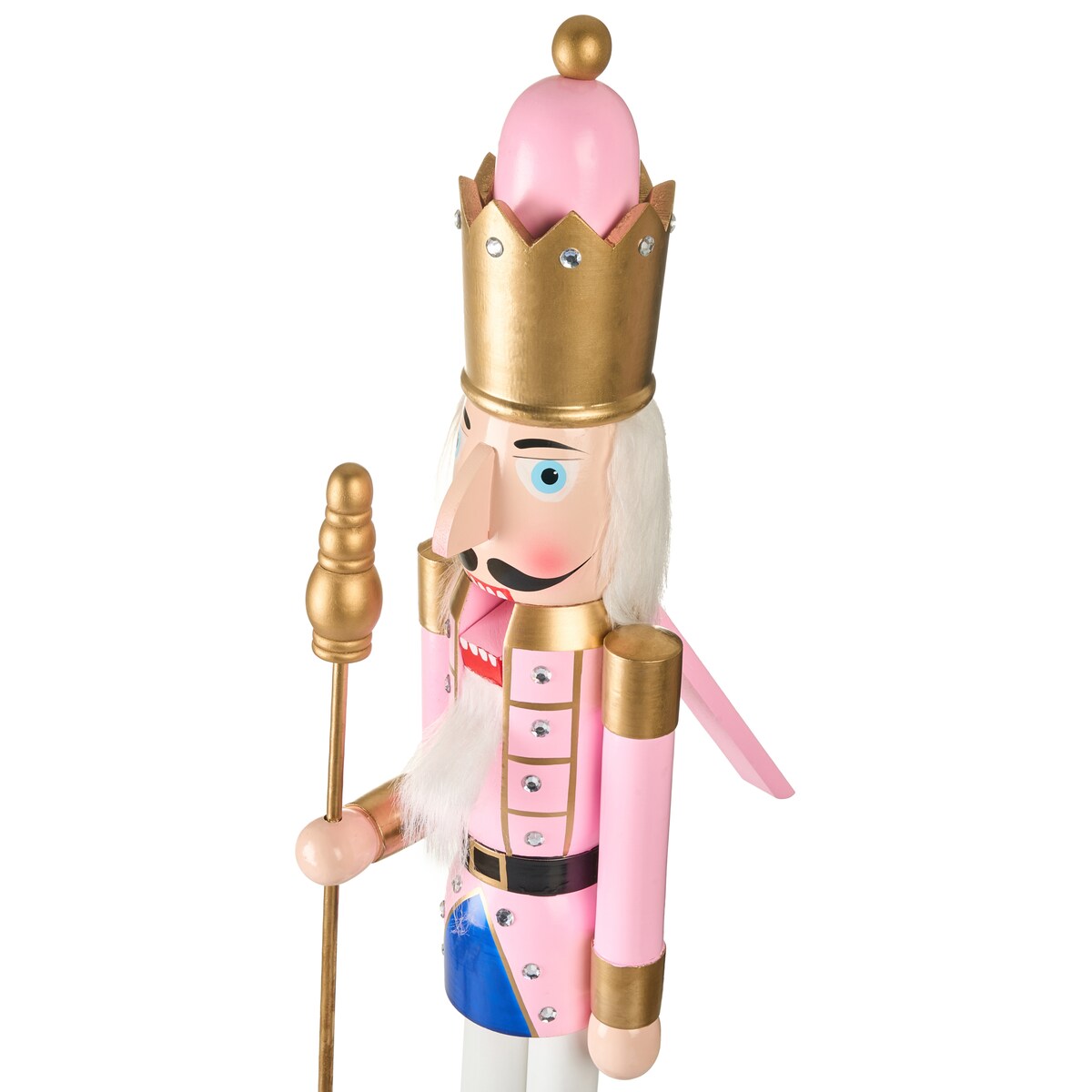 Figurka dekoracyjna TROSAAN 90 cm Dziadek do orzechów Różowy