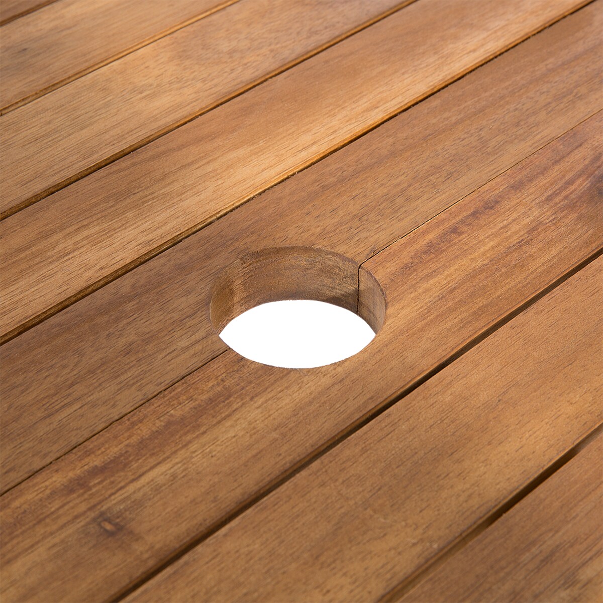 Zestaw ogrodowy drewniany stół z parasolem i 8 krzeseł z poduszkami złamana biel MAUI