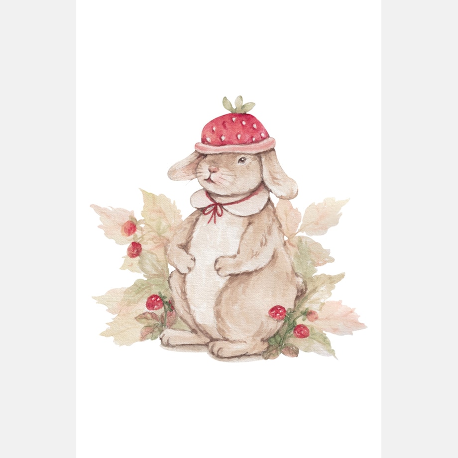 Plakat dla dzieci Króliczek z kapeluszem