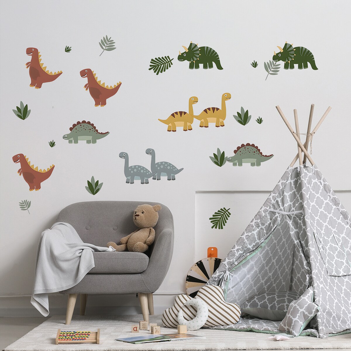 naklejki na ścianę do pokoju dziecka, sipo, mini dinozaury