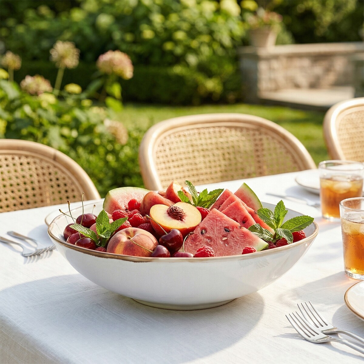 MISA MISKA NA OWOCE SAŁATKĘ PATERA 30cm CERAMICZNA BIAŁA OKRĄGŁA DO DOMU