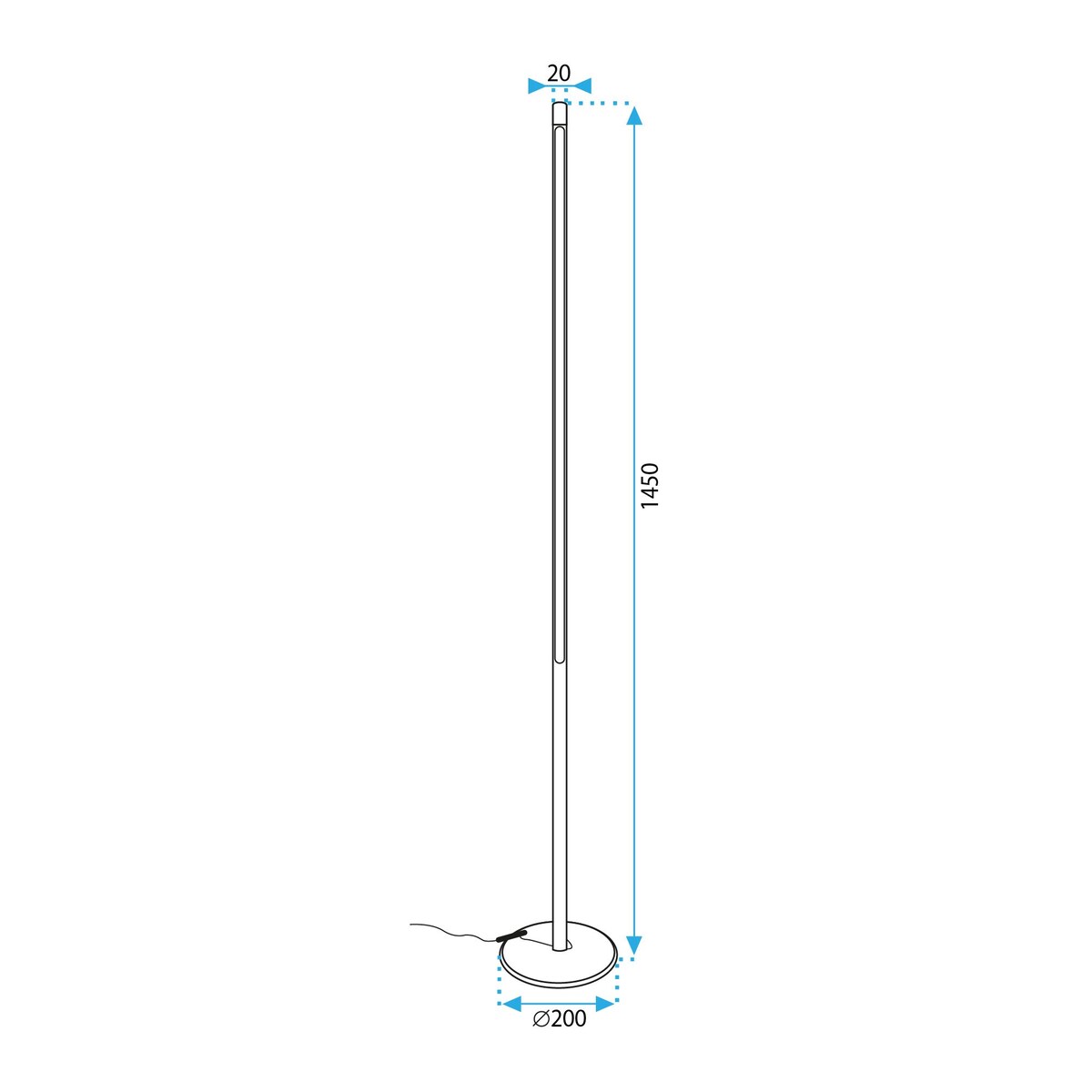 Lampa Podłogowa Led App1416-F Led Złoty, Metal
