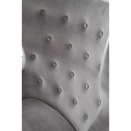 FOTEL WYPOCZYNKOWY Farys szary WELWETOWY drewniane nogi