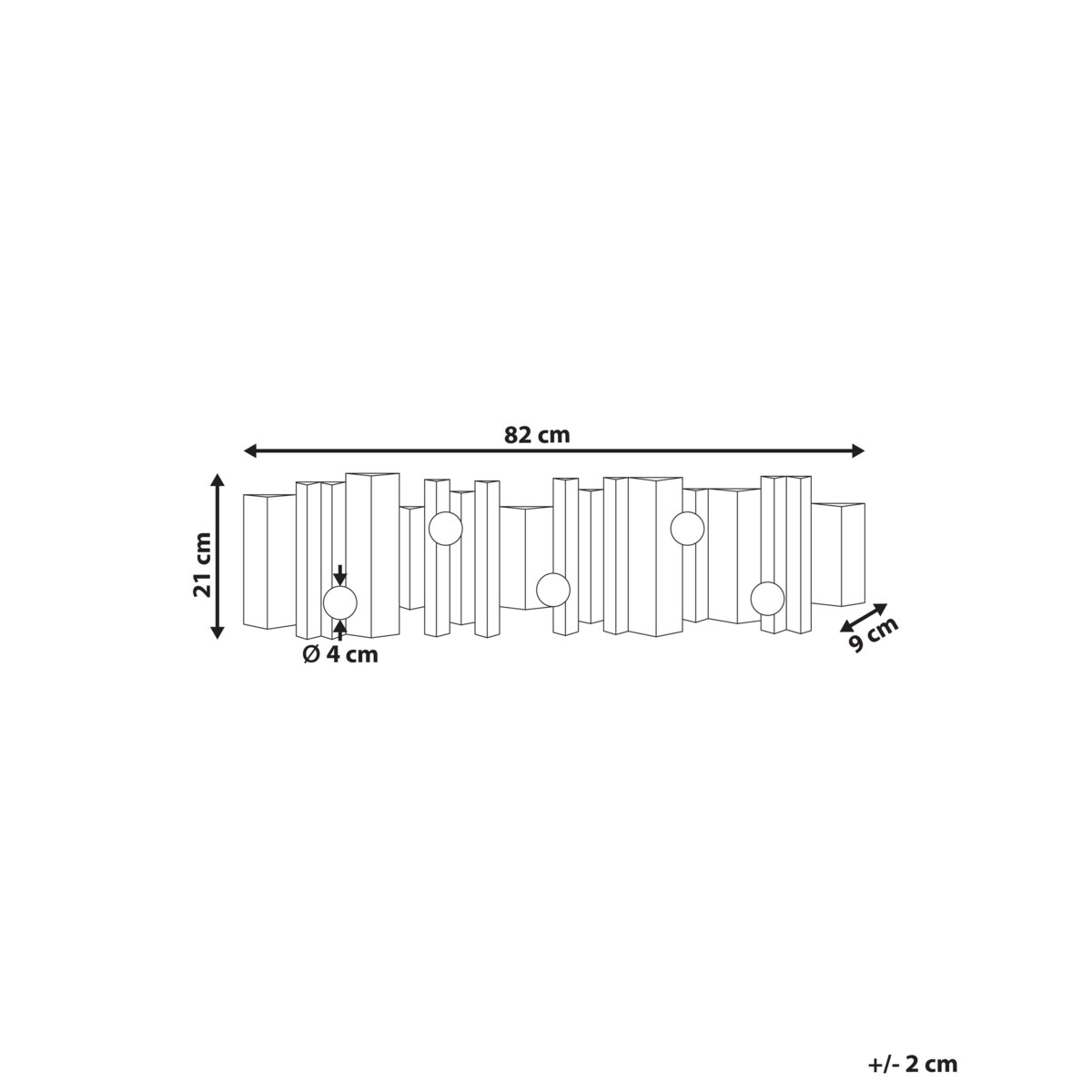 Wieszak ścienny GILLETTE Czarny