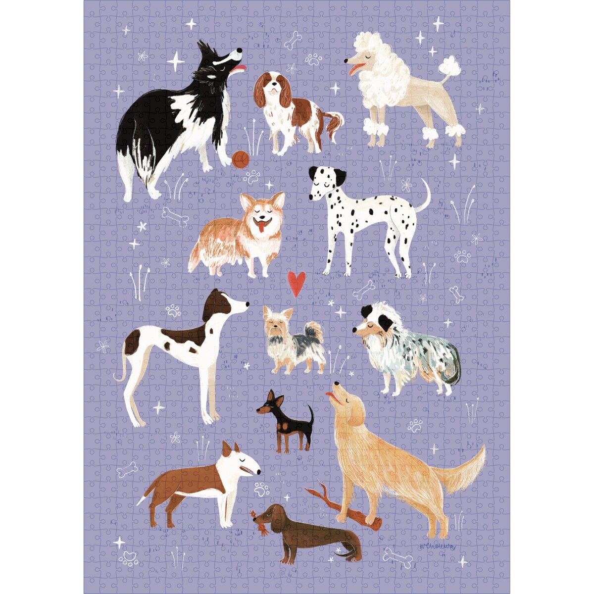 Muno Puzzle "Psinki" by Weronika Cholewa Puzzle z psami 1000 el. w ozdobnej tubie