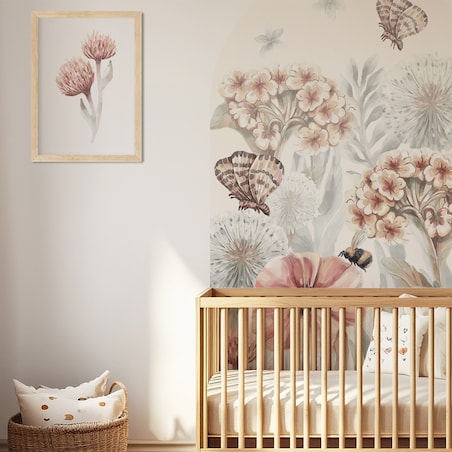 Naklejka na ścianę łuk Polne kwiaty L