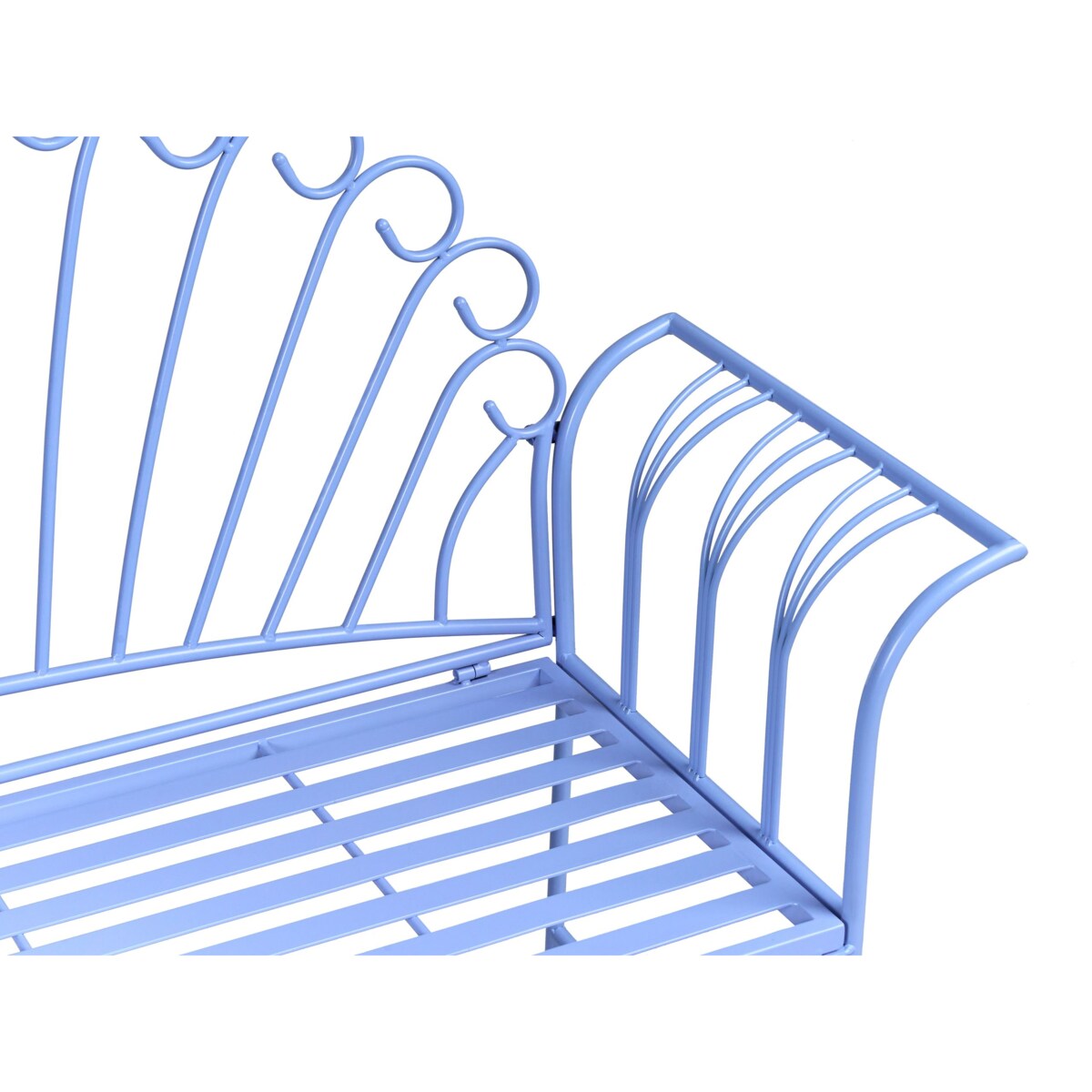 Ławka ogrodowa CAVINIA 125 cm Metal Błękitny