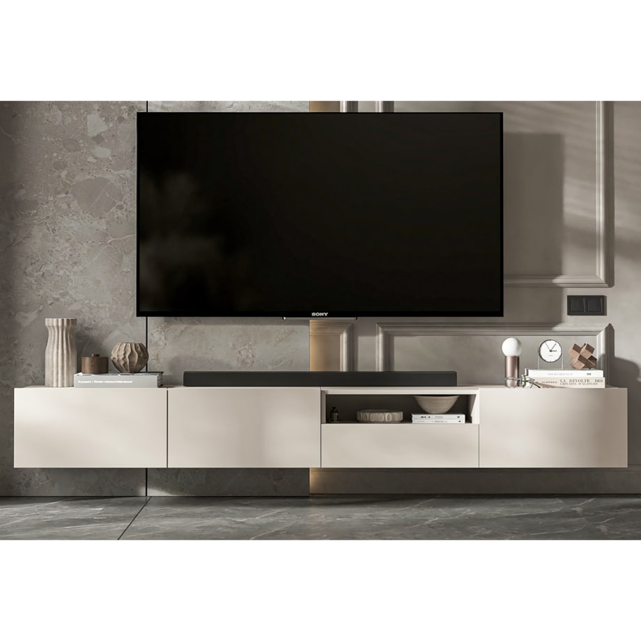 Szafka RTV Loft Wisząca Kaszmir MAT Komoda RTV Szuflada 240 cm