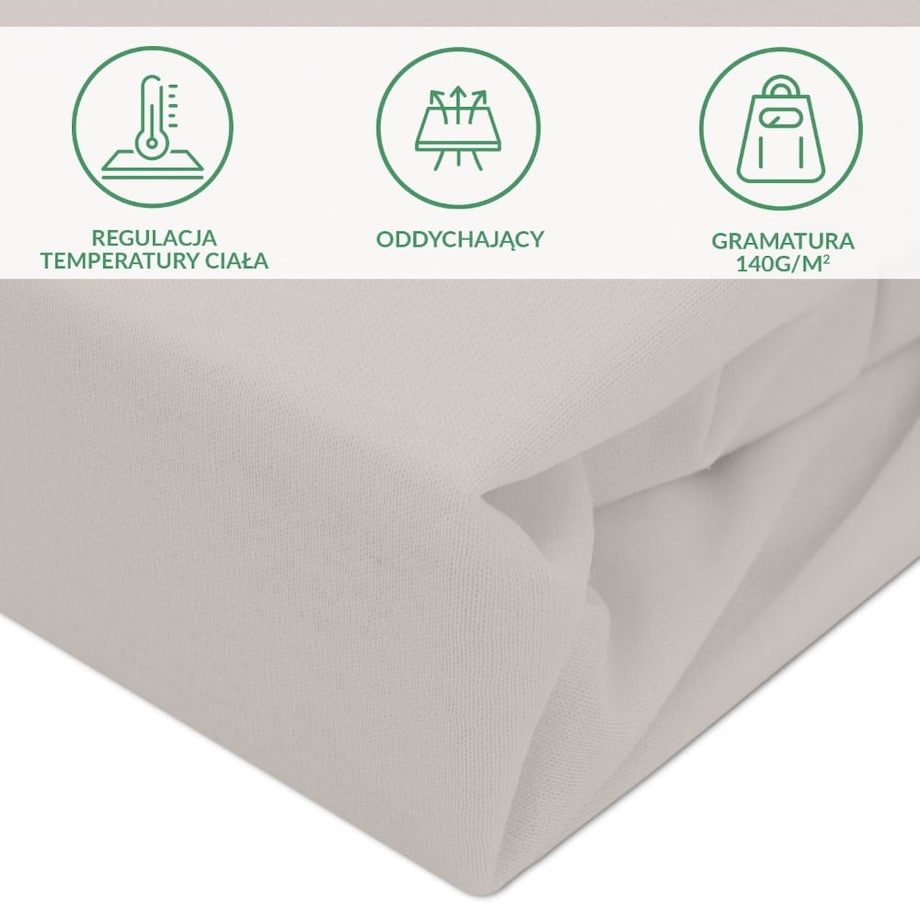 Prześcieradło ochronne wodoodporne z gumką 2w1, rozmiar 140x200 SG kolor popiel