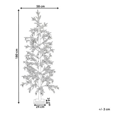 Dekoracja ogrodowa LED TORSA Drzewko 180 cm Zielony
