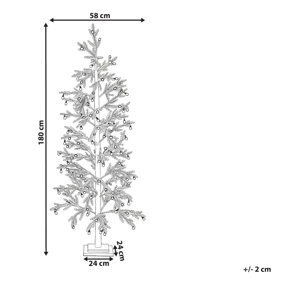 Dekoracja ogrodowa LED TORSA Drzewko 180 cm Zielony