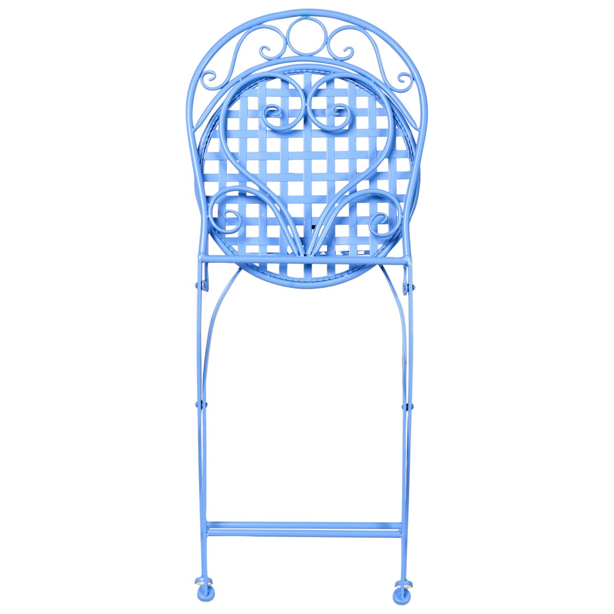 Zestaw 2 krzeseł ogrodowych ALBINIA Metal Niebieski