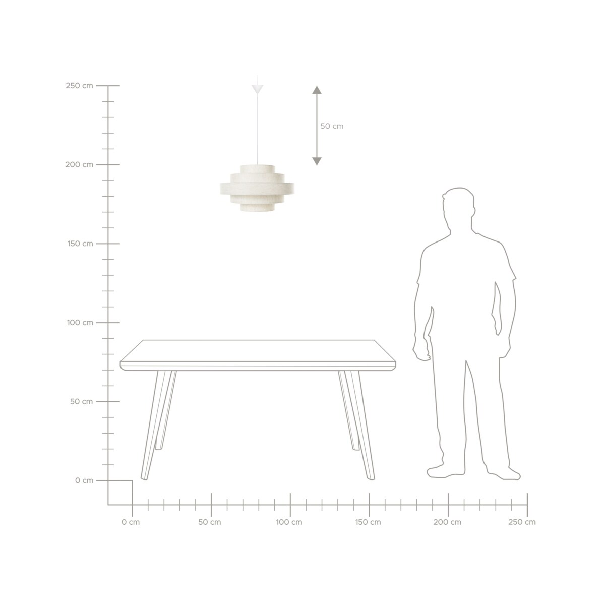 Lampa wisząca EREBATO Len Złamana biel