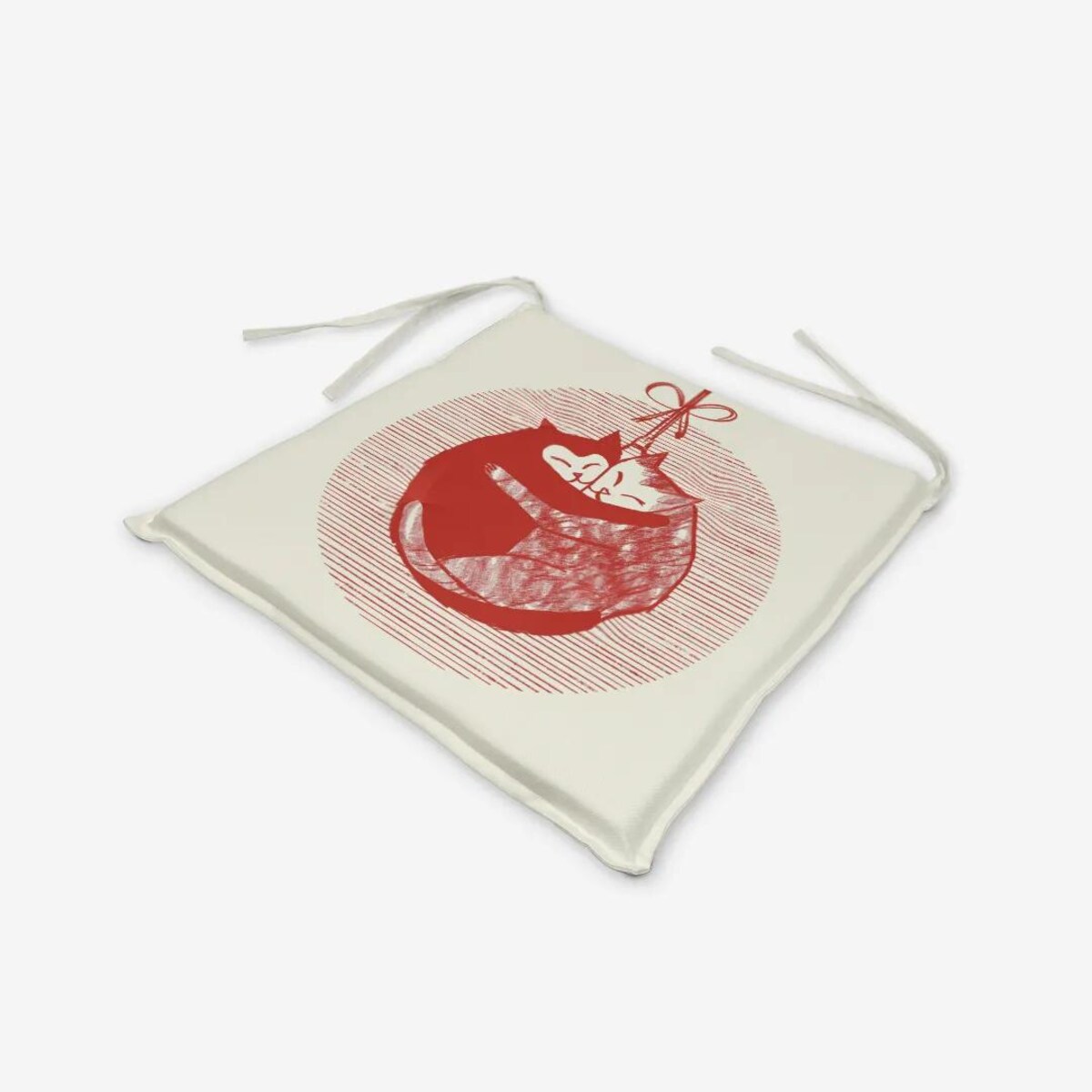 Poduszka świąteczna na krzesło - merry kittens