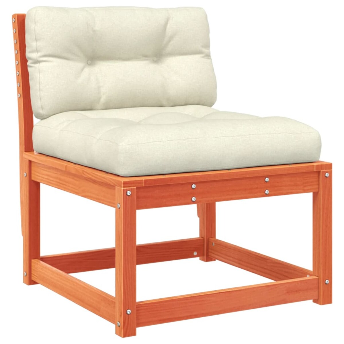 vidaXL 7-cz. zestaw mebli ogrodowych z poduszkami, woskowy brąz, sosna