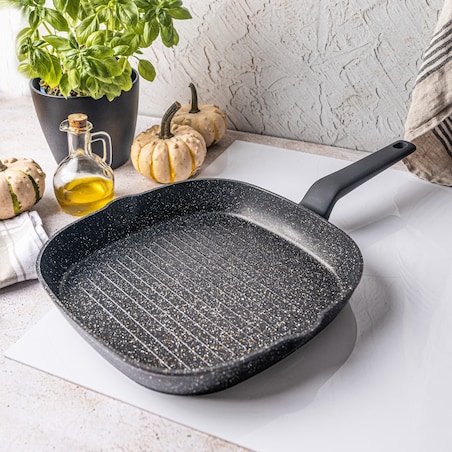 Patelnia grillowa z powłoką marmurową 28cm indukcja KLAUSBERG