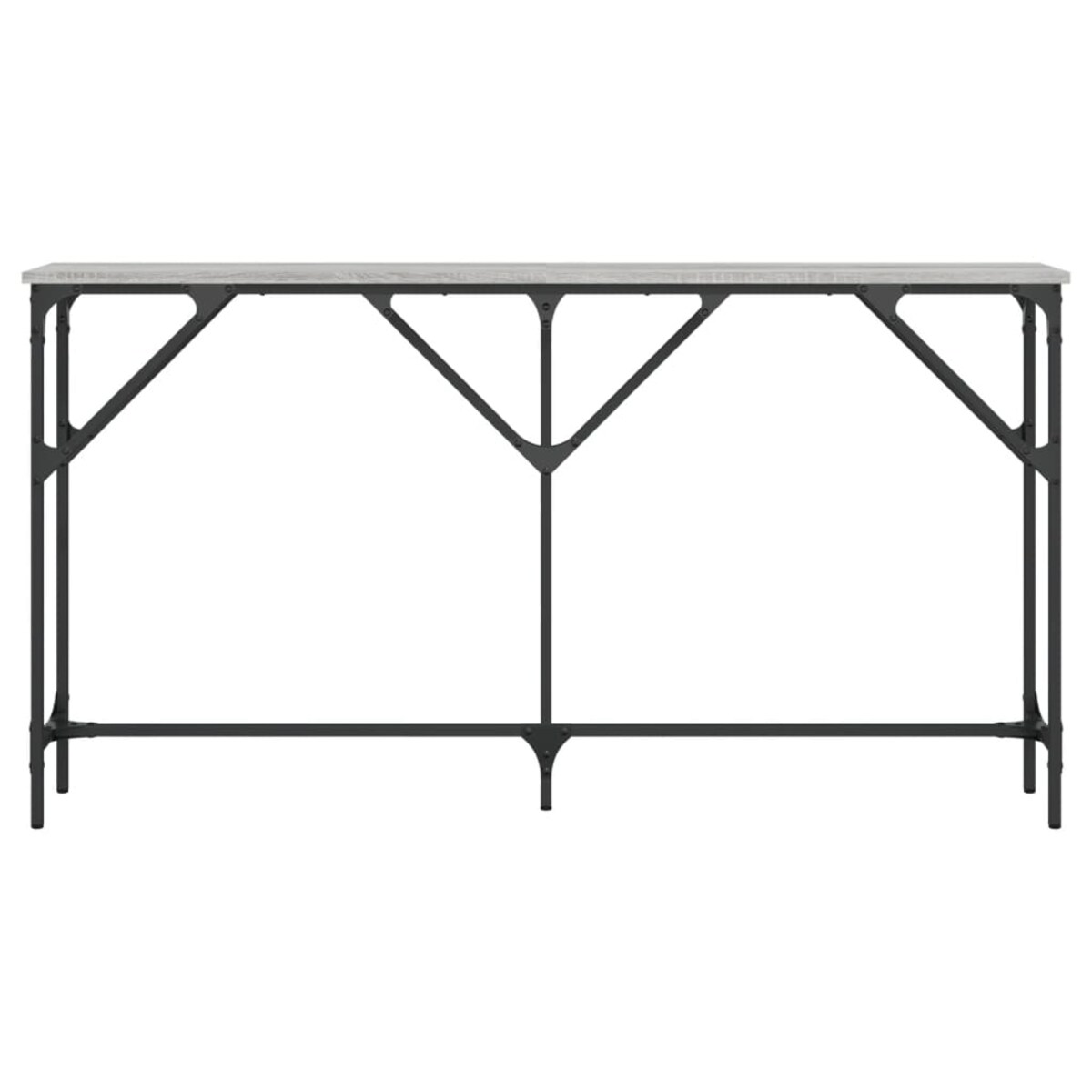 vidaXL Stolik konsolowy, szary dąb sonoma, 140x23x75 cm