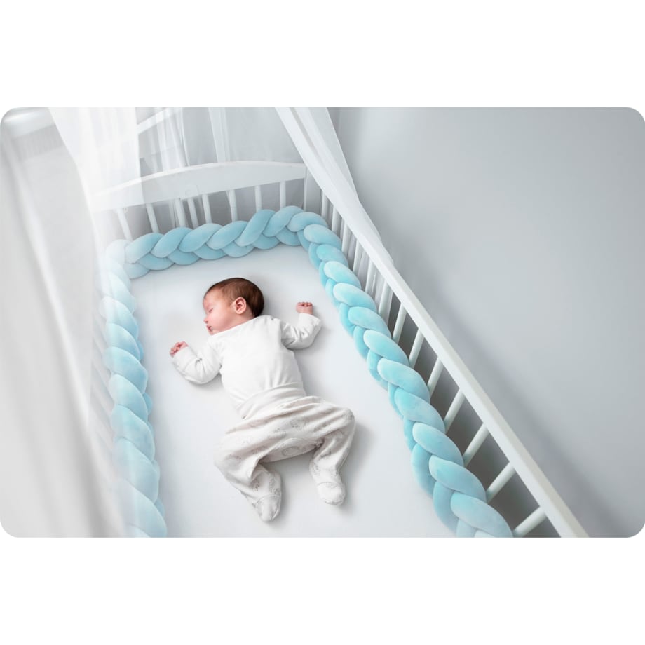 Ochraniacz do łóżeczka warkocz otulacz pleciony 3m Ricokids