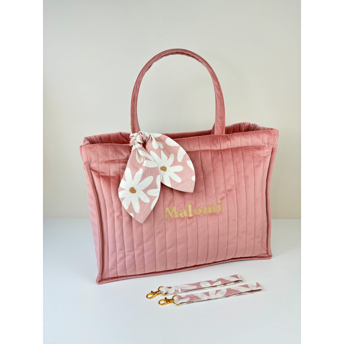 Pikowana torba do wózka Blush Rose