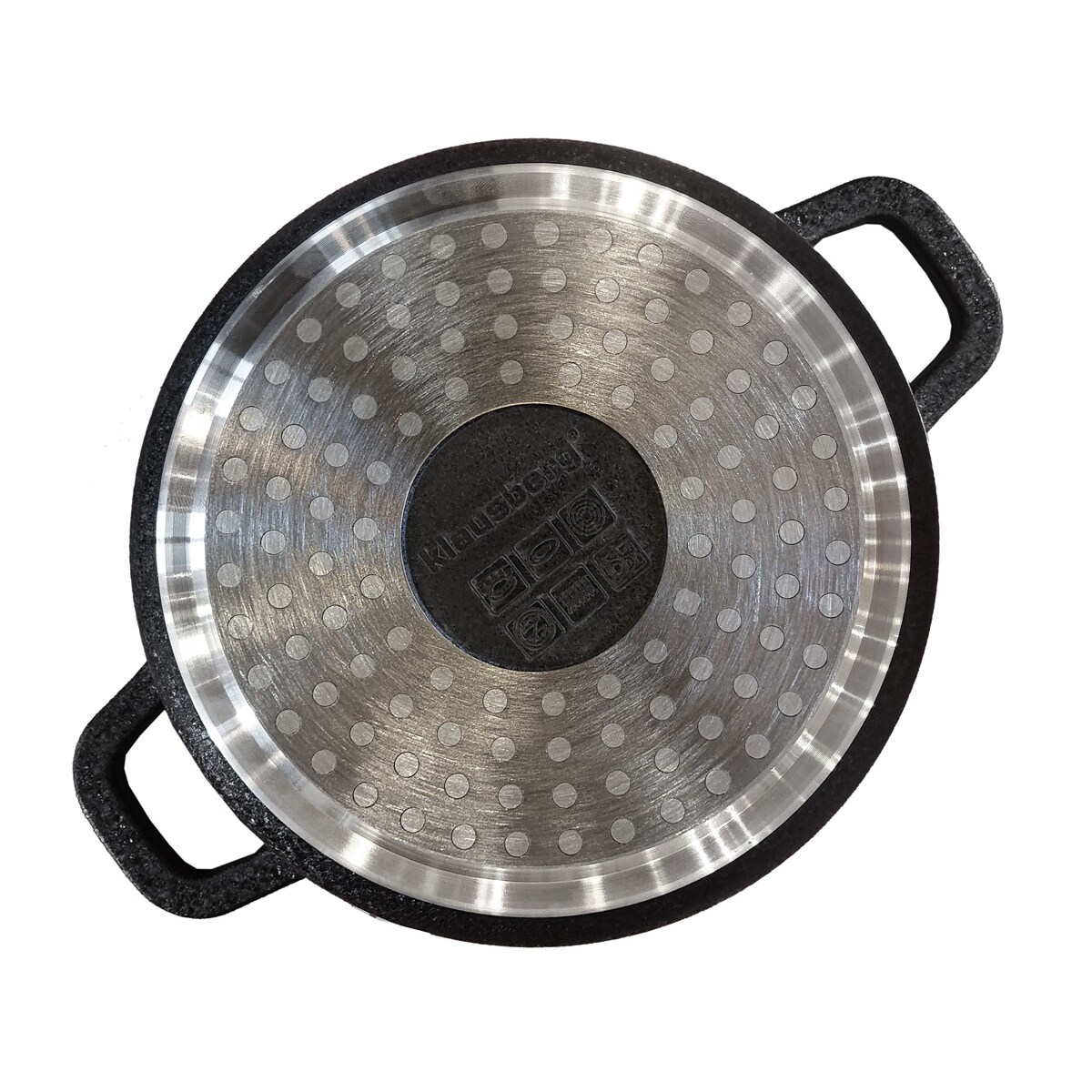 Zestaw 4 garnków z powłoką granitową 1.3/1.3/2.3/4.5L 12 ele KLAUSBERG crack design