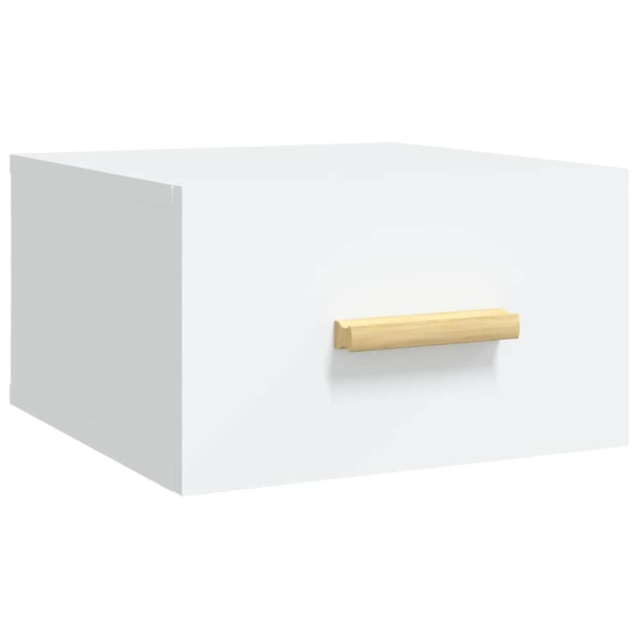 vidaXL Wisząca szafka nocna, biała, 35x35x20 cm