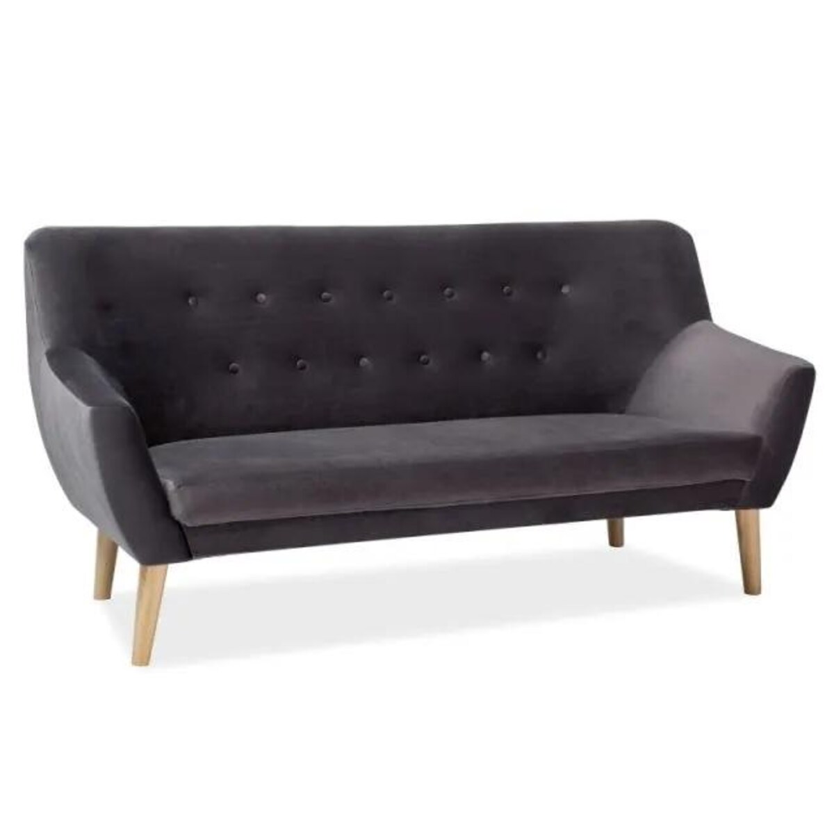 Sofa NORDIC 3 VELVET szara