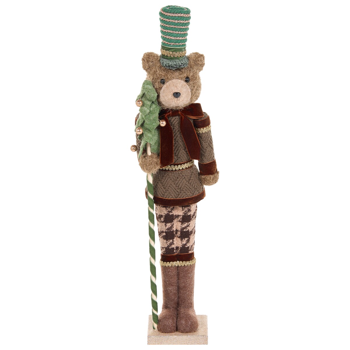 Zestaw 2 figurek dekoracyjnych ALATORNIO 62/63 cm Niedźwiedź Renifer Brązowy