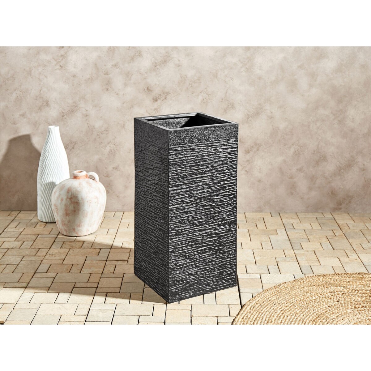 Doniczka 33 x 33 x 70 cm czarna DION