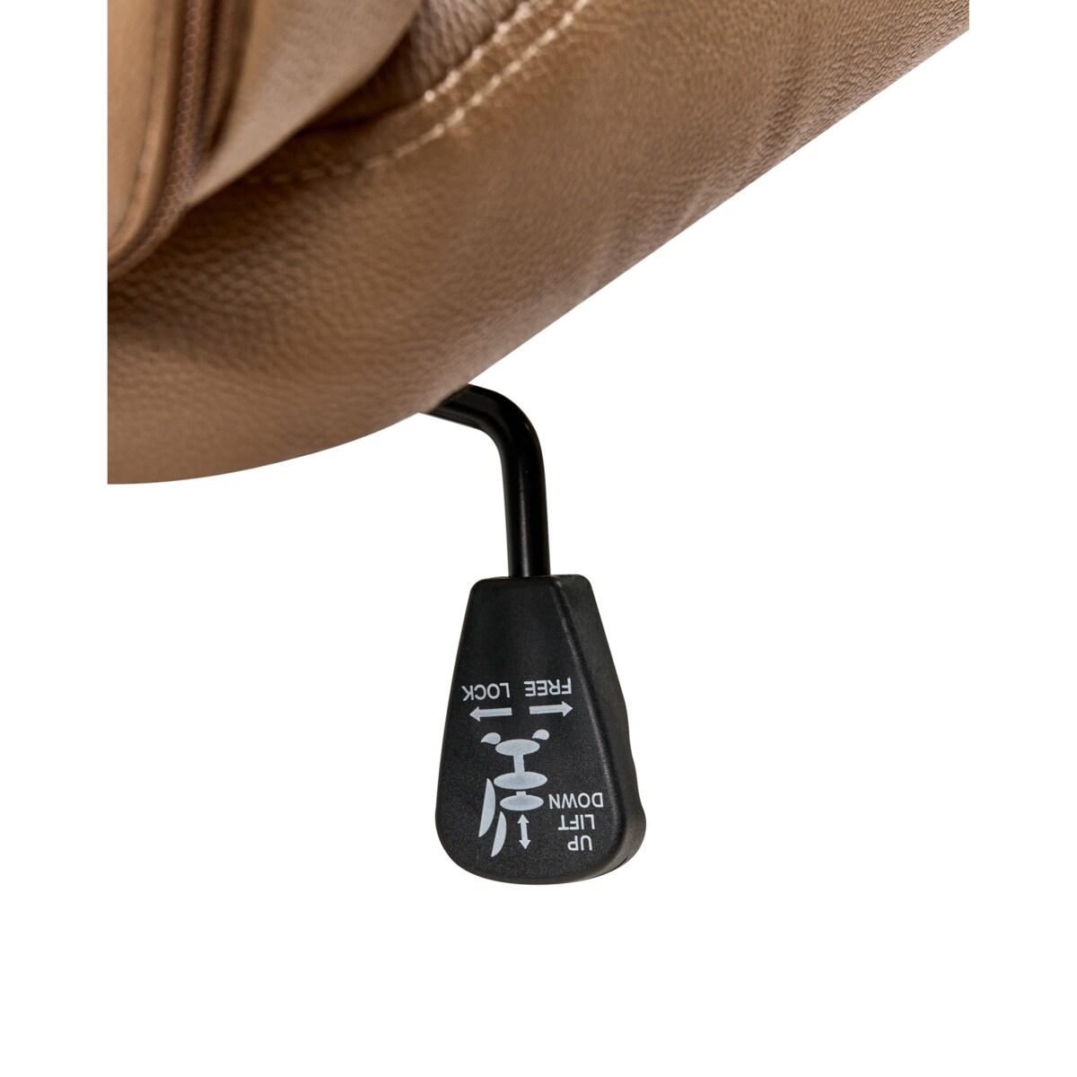 Fotel z masażem DIAMOND Z funkcją podgrzewania Skóra naturalna Jasnobrązowy