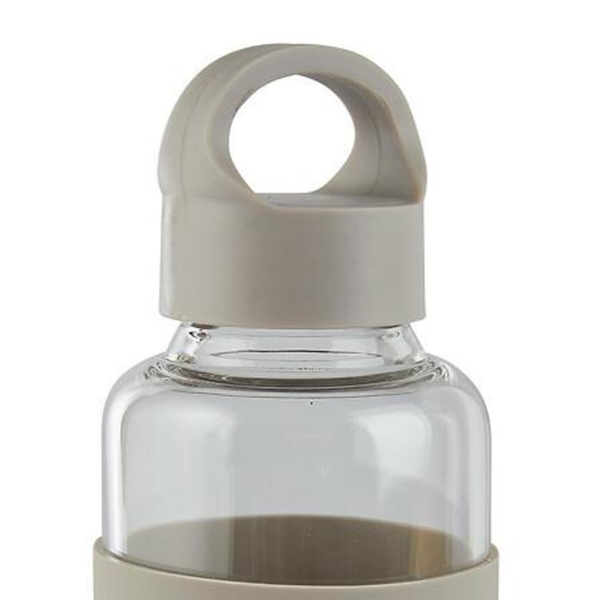 BUTELKA SZKLANA 0,5L beżowa Z POKROWCEM silikonowym