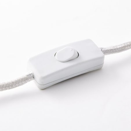 Stołowa lampa tuba Nori 92769/09 Brilliant bambusowa boho biała beż