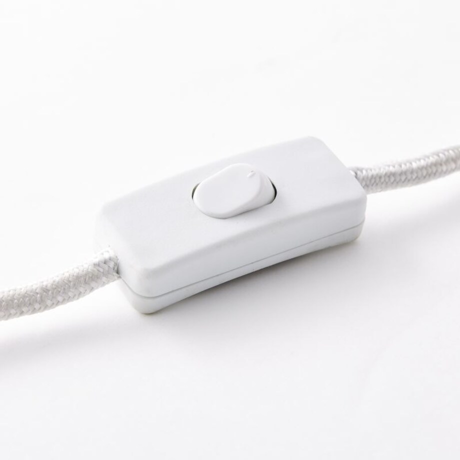 Stołowa lampa tuba Nori 92769/09 Brilliant bambusowa boho biała beż