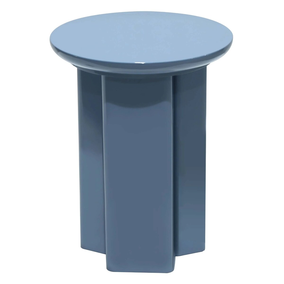 Stolik kawowy boczny Ø40 cm glossy 50,5x40x40 cm BRITTA niebieski
