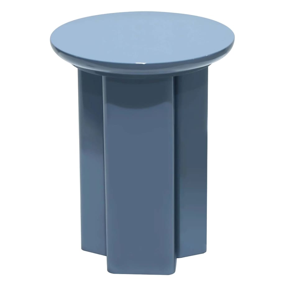 Stolik kawowy boczny Ø40 cm glossy 50,5x40x40 cm BRITTA niebieski