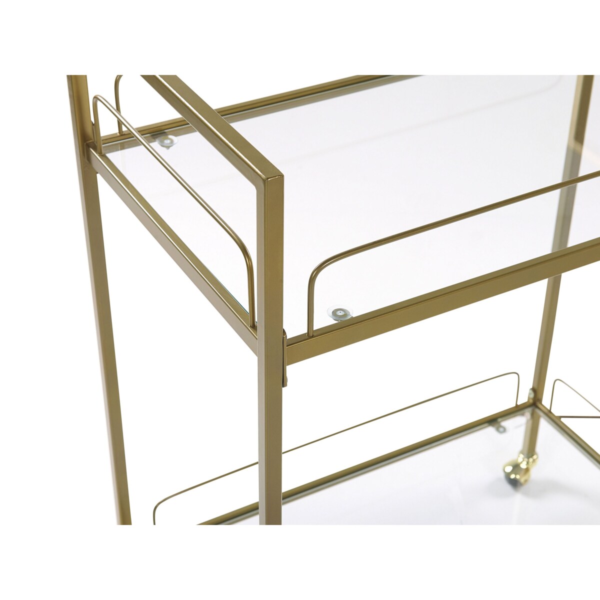 Metalowy wózek kuchenny 2-poziomowy złoty VENETA