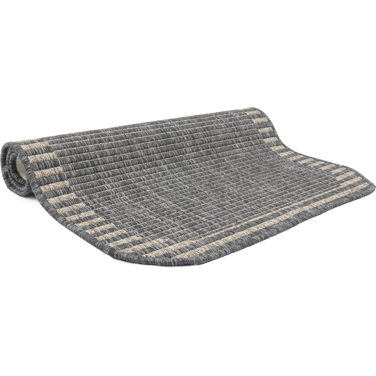 Chodnik płasko tkany Roma 68x114 cm Ramka Antracytowy