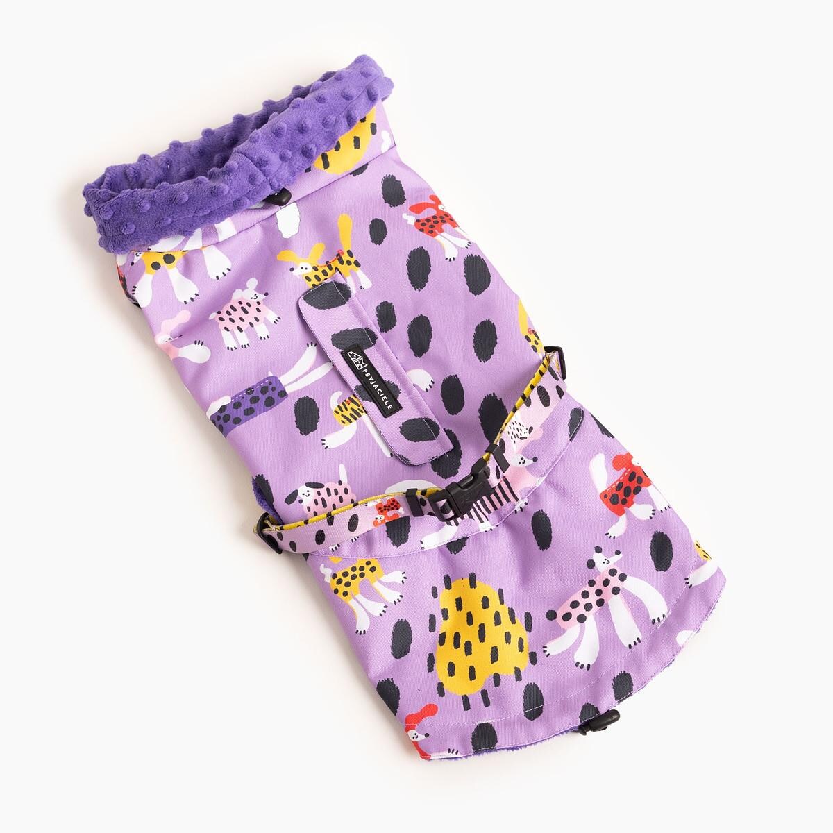 Kurtka dla psa "Pieski floreski" - Rozmiar: XL