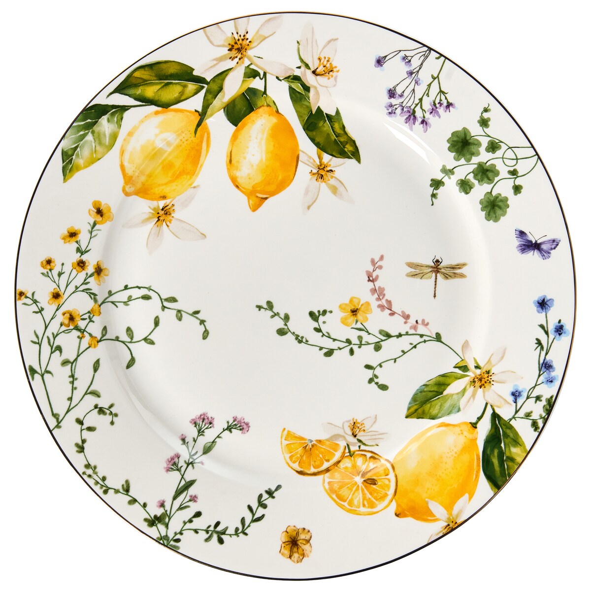 Zastawa stołowa 20-częściowa LEMONGRASS Porcelana Biały/zielony