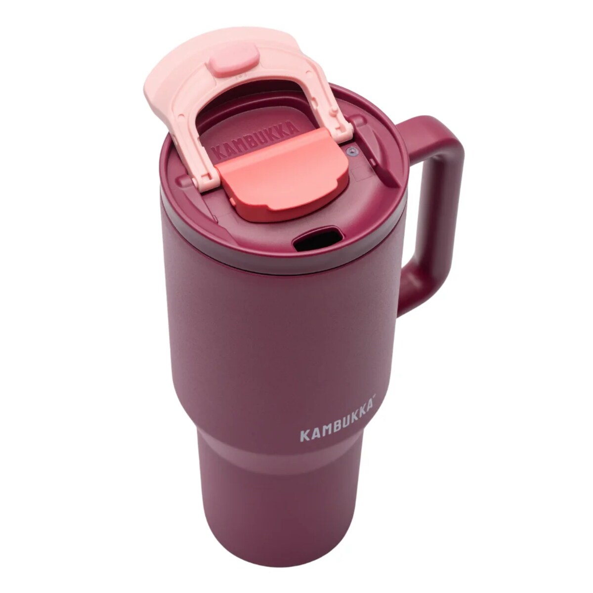 Kubek termiczny ze słomką Rio 950ml - Burgundy Bloom