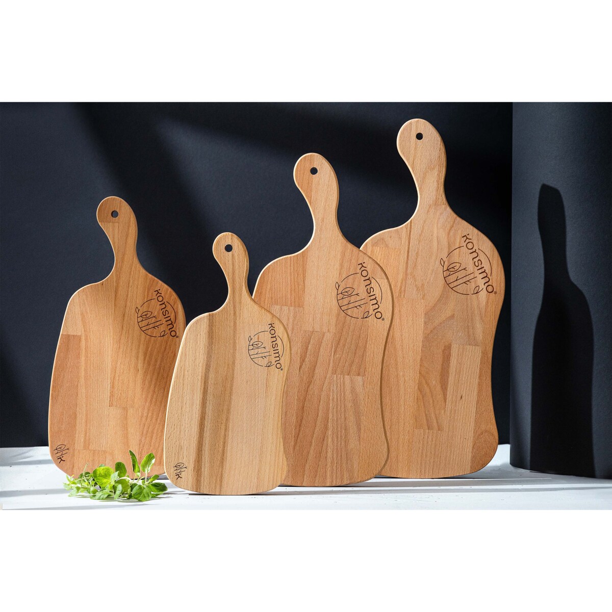 Konsimo LIVO Zestaw desek do krojenia (4szt.), drewno bukowe