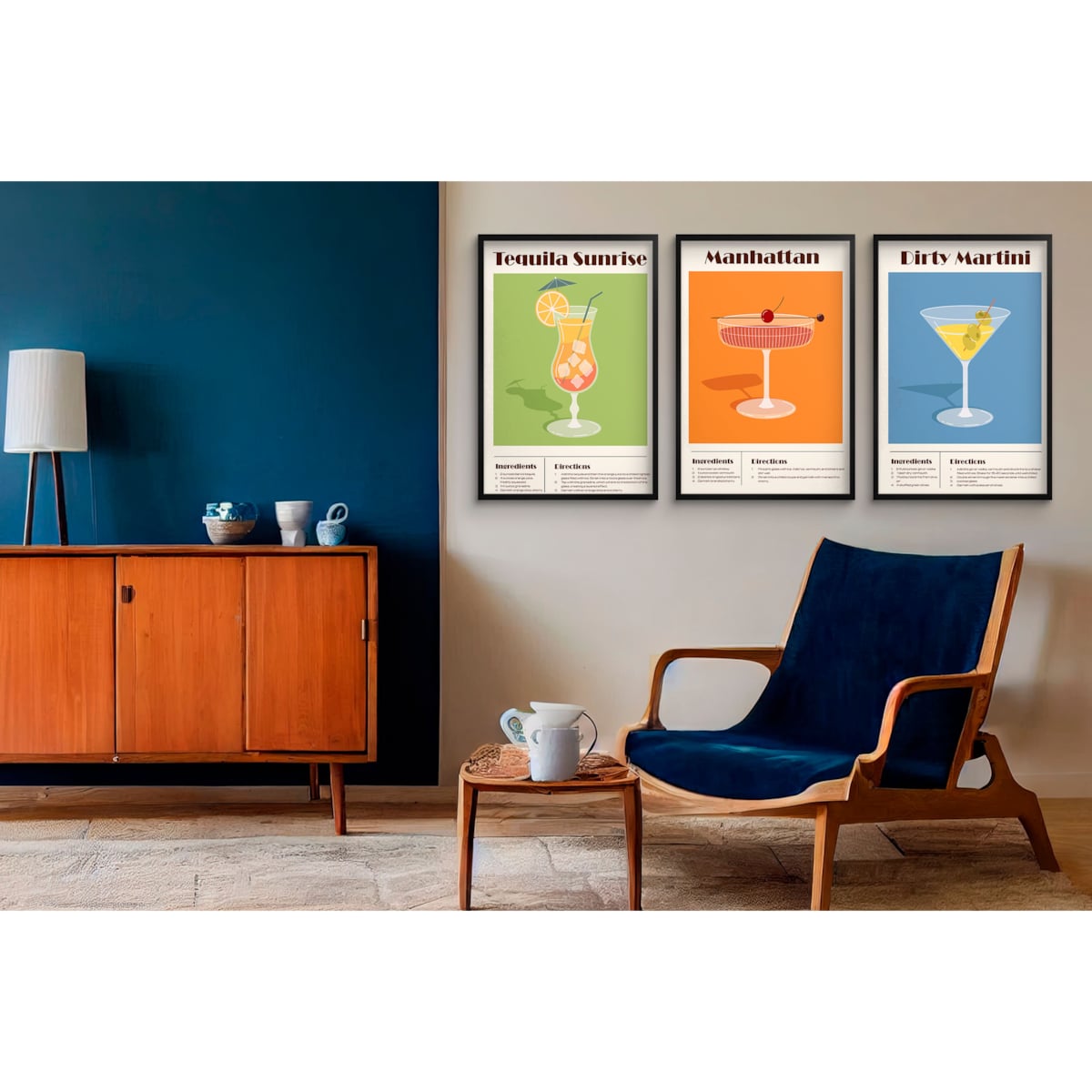 Kolorowe Obrazy Plakaty w stylu Retro na ścianę do kuchni jadalni salonu