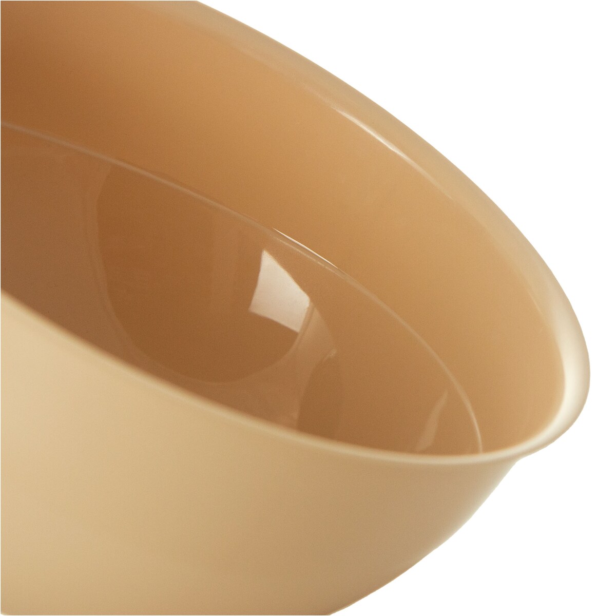 Miska Plastikowa Okrągła Kuchenna Zestaw Misek 3 Szt. Misa Beżowa