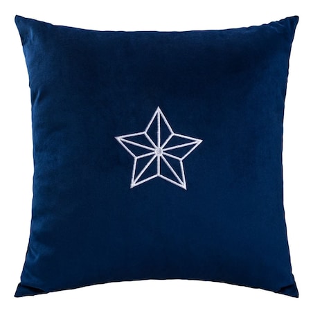 Poszewka dekoracyjna świąteczna 43x43 granatowa, gwiazdka